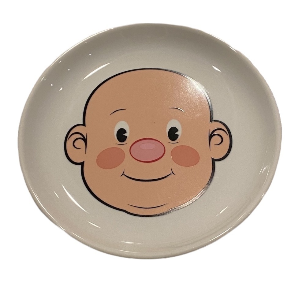 Fred Plays with His Food plate.